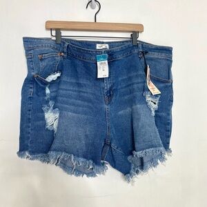 Rue21 Womens Distressed Blue Jean Shorts